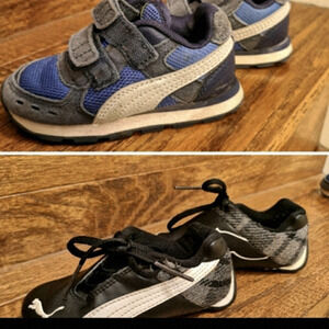 PUMA Baby Runners Size 6, 2 Pairs (Black Ones Fits Like a 5)